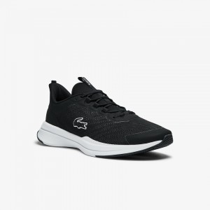 Tenis Lacoste Run Spin Textile Hombre Negros Blancos | NE0-14241D4