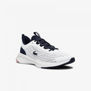 Tenis Lacoste Run Spin Textile Mujer Blancos Azul Marino | IP0-20752Q0