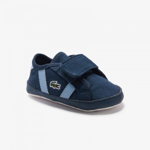 Tenis Lacoste Niños Azul Marino Sideline Crib Canvas GG1-28562B5