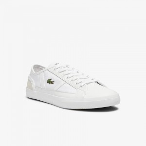 Tenis Lacoste Sideline Textile and Leather Hombre Blancos | MN2-59215A4