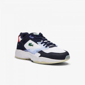 Tenis Lacoste Storm 96 LO Textile and Leather Hombre Azul Marino | QM1-70117W2