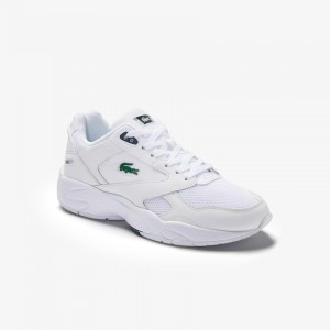 Tenis Lacoste Storm 96 LO Textile and Leather Mujer Blancos | JY8-08400R6