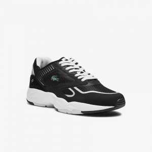 Tenis Lacoste Storm 96 Nano Textile Hombre Negros Grises Claro | ZR6-53865C0