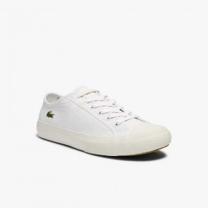Tenis Lacoste Topskill Leather Hombre Blancos Grises | PM4-65726U2