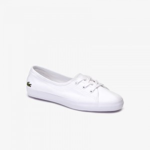 Tenis Lacoste Ziane Chunky Canvas Mujer Blancos | HO8-92379H5