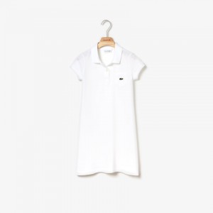 Vestido Lacoste Niños Blancos Polo-Style Cotton PP1-91439B2