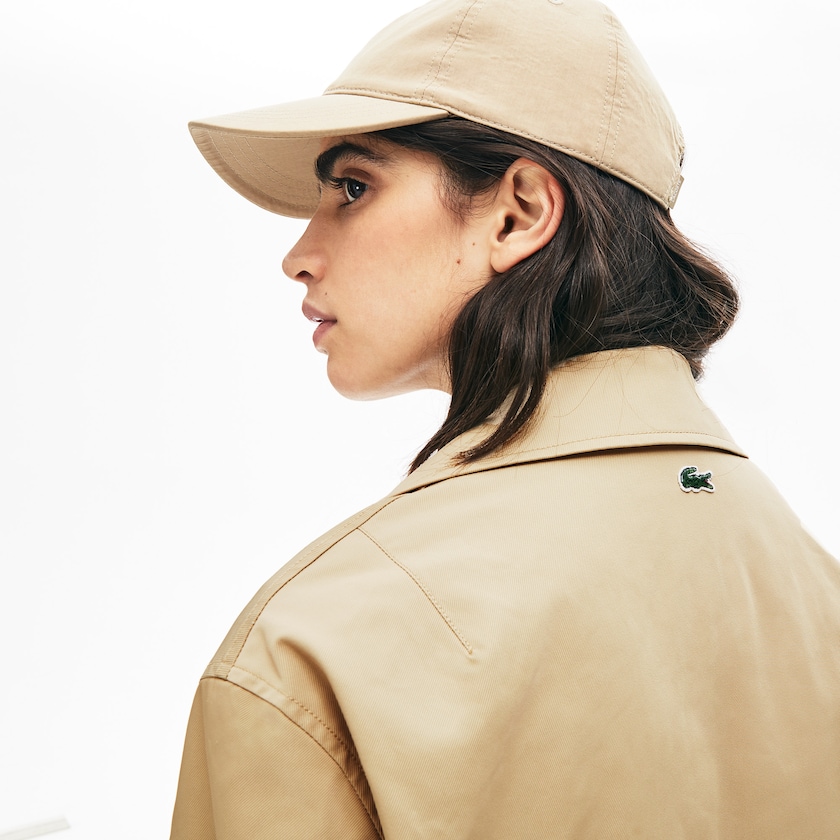 Abrigos Lacoste LIVE Contrast Hood 2-in-1 Trench Mujer Beige Azules | JA4-83888N0