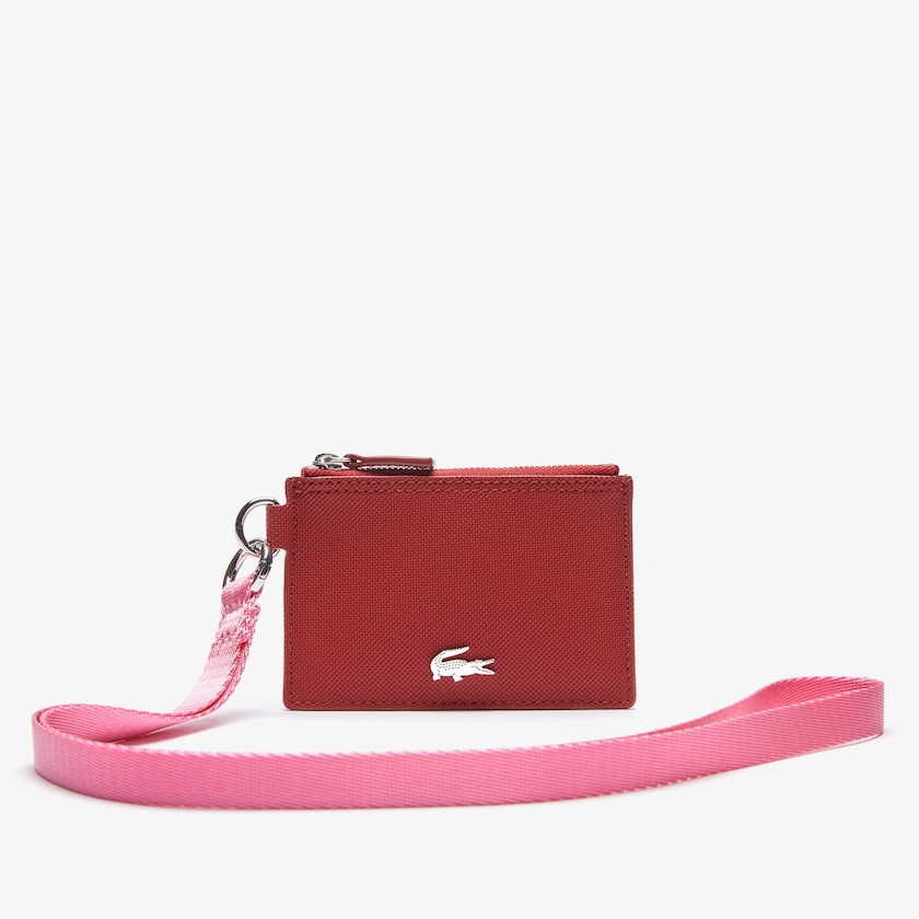 Accesorios Lacoste Anna Coated Canvas Zip Badge Holder Mujer Rosas | WU5-74137T5