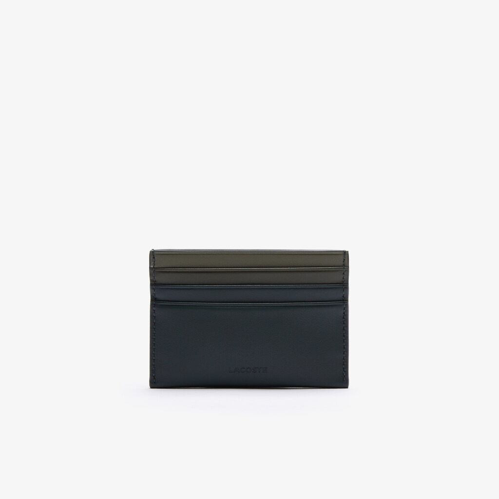 Accesorios Lacoste Fitzgerald Gradated Leather Card Holder Hombre Verdes Oscuro | OG8-82598K5