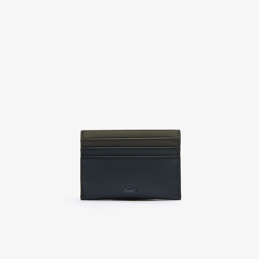 Accesorios Lacoste Fitzgerald Gradated Leather Card Holder Hombre Verdes Oscuro | OG8-82598K5