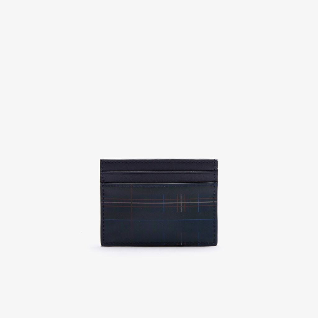 Accesorios Lacoste Fitzgerald Leather Card Holder Hombre Azul Marino Azules | AE5-22402D0