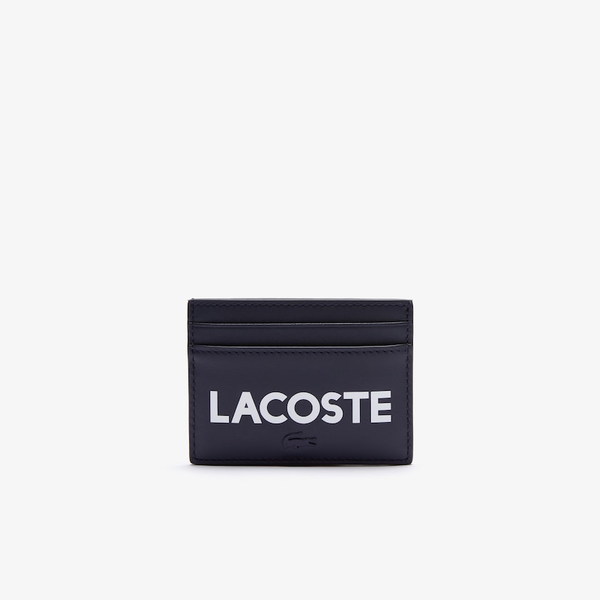 Accesorios Lacoste Fitzgerald Leather Card Holder Hombre Azul Marino Azules | AE5-22402D0