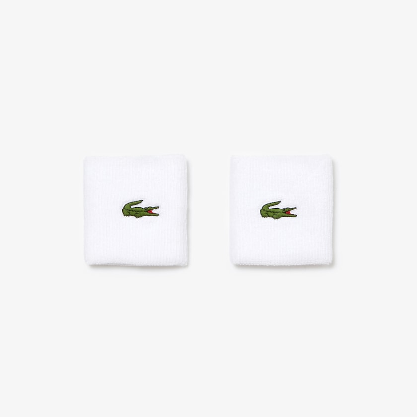 Accesorios Lacoste SPORT Stretch Cotton Jersey Wristband Hombre Blancos | ZZ5-26982H6