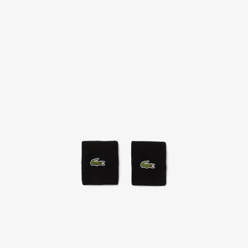 Accesorios Lacoste SPORT Stretch Cotton Jersey Wristband Hombre Negros | MG9-14971K0