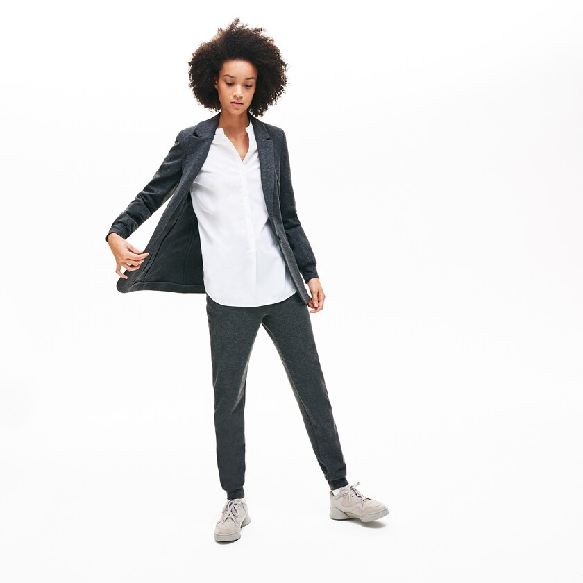 Blazers Lacoste Brushed-Knit Mujer Grises | QM7-00420L6