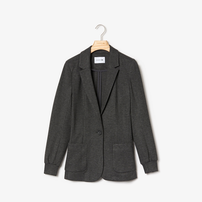 Blazers Lacoste Brushed-Knit Mujer Grises | QM7-00420L6