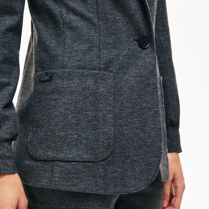 Blazers Lacoste Brushed-Knit Mujer Grises | QM7-00420L6
