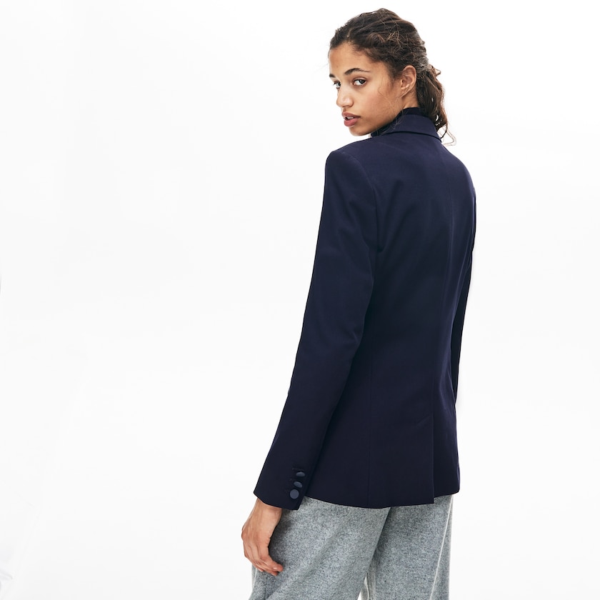 Blazers Lacoste Fitted Stretch Cotton Mujer Azul Marino Azules | CX6-59485B1