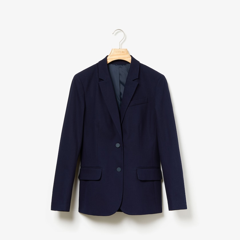 Blazers Lacoste Fitted Stretch Cotton Mujer Azul Marino Azules | CX6-59485B1