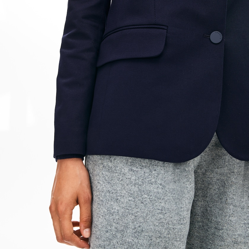 Blazers Lacoste Fitted Stretch Cotton Mujer Azul Marino Azules | CX6-59485B1