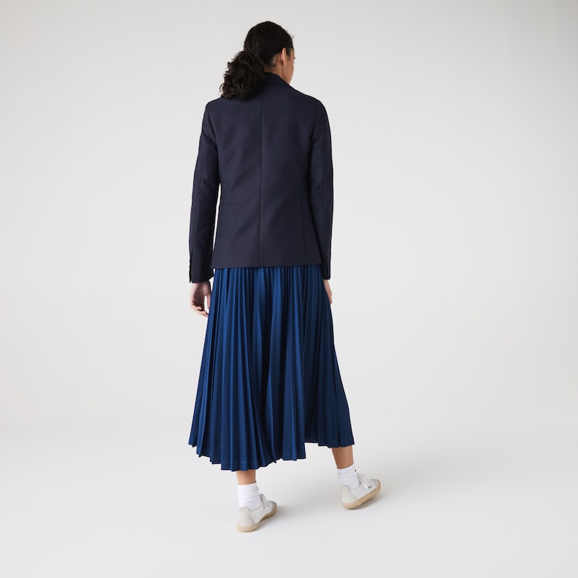 Blazers Lacoste Pocketed Cotton And Wool Straight Fit Mujer Azul Marino Azules | GX4-69116P6