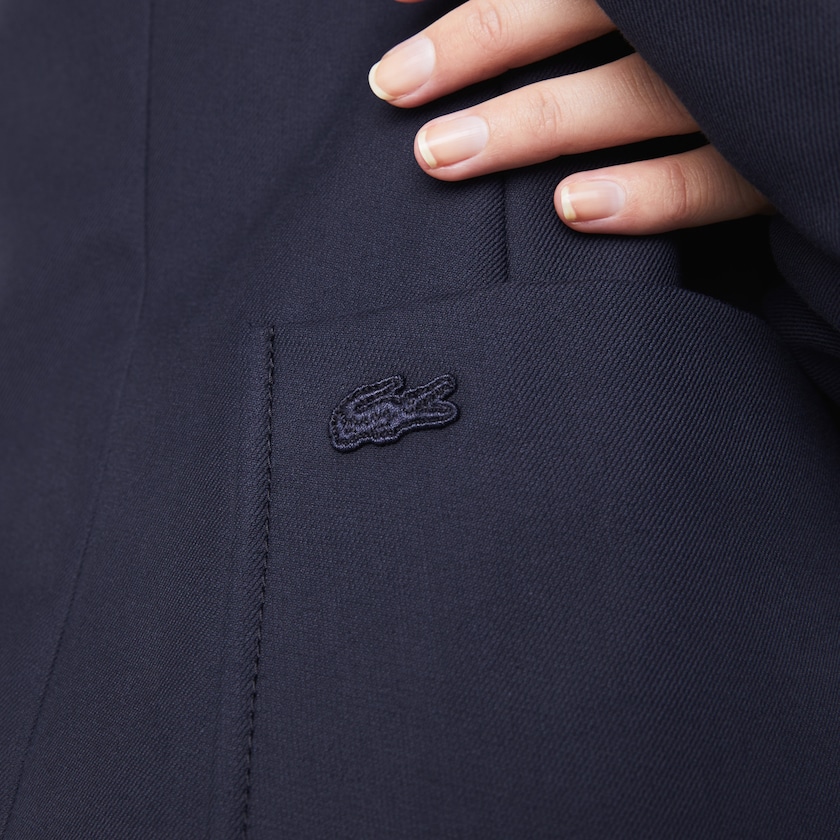 Blazers Lacoste Pocketed Cotton And Wool Straight Fit Mujer Azul Marino Azules | GX4-69116P6