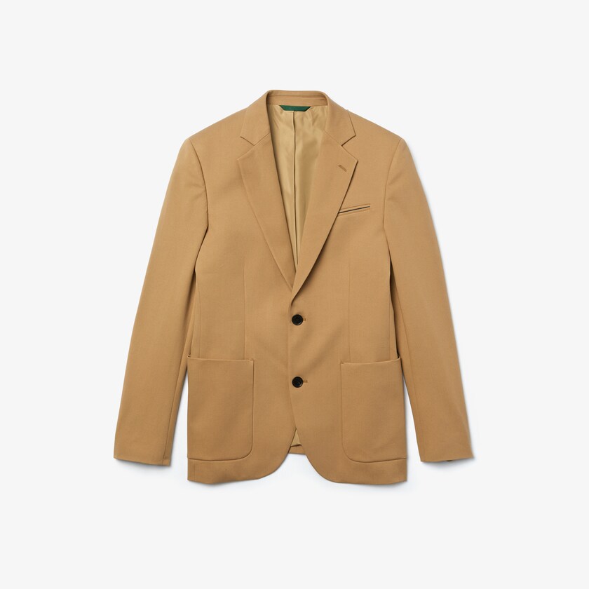 Blazers Lacoste Stretch Buttoned Straight Fit Cotton Hombre Beige | NK9-98649M5