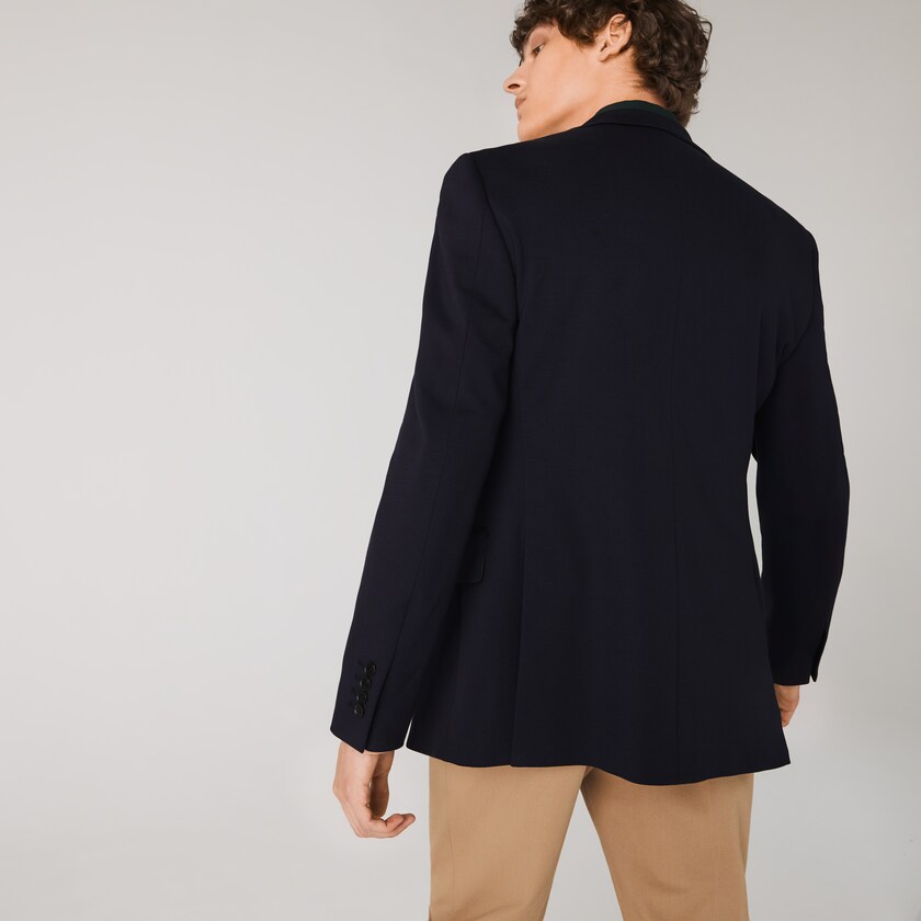 Blazers Lacoste Stretch Buttoned Straight Fit Hombre Azul Marino Azules | OV8-62536V4