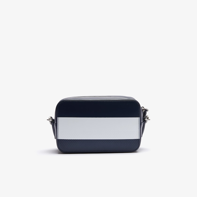 Bolsa de Hombro Lacoste Chantaco Colorblock Piqué Leather Mujer Azul Marino Blancos Rojos | XX1-36843E2