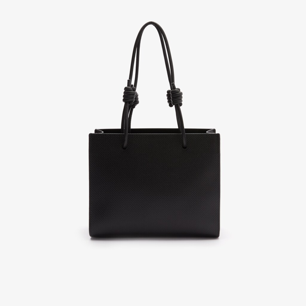 Bolsa de Hombro Lacoste Chantaco Matte Piqué Leather Slung Mujer Negros | OV7-92709I1