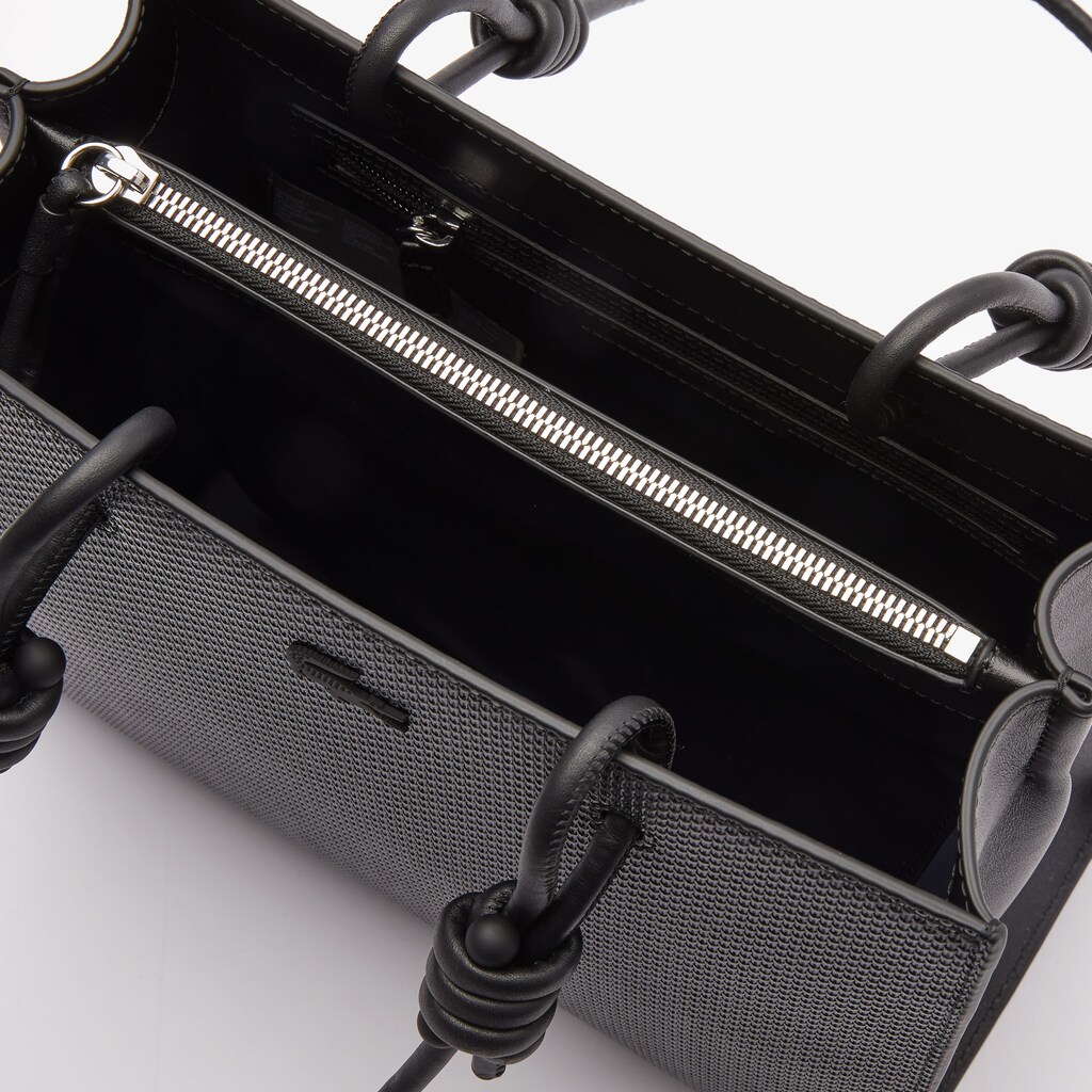 Bolsa de Hombro Lacoste Chantaco Matte Piqué Leather Slung Mujer Negros | OV7-92709I1