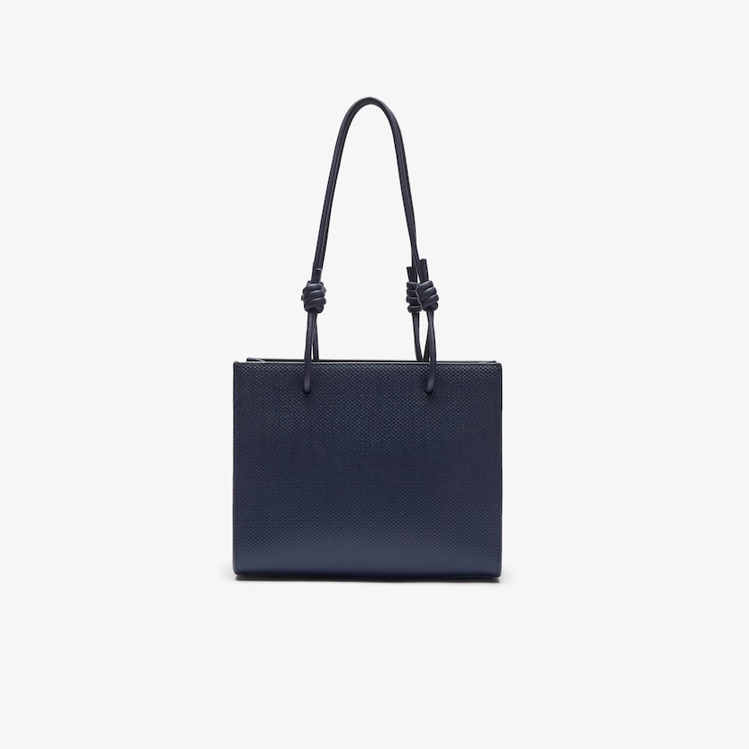 Bolsa de Hombro Lacoste Chantaco Matte Piqué Leather Slung Mujer Azul Marino Azules | OF2-99909B2