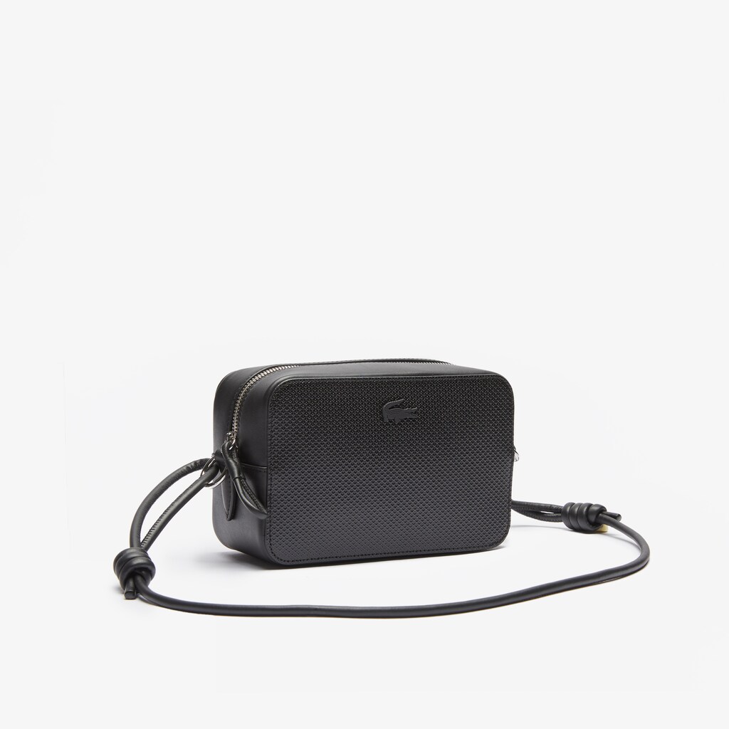Bolsa de Hombro Lacoste Chantaco Matte Piqué Leather Hombre Negros | QG1-56795I8