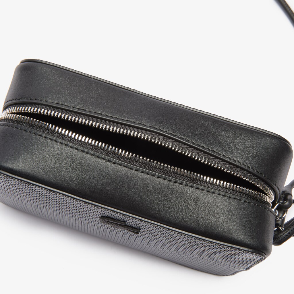 Bolsa de Hombro Lacoste Chantaco Matte Piqué Leather Hombre Negros | QG1-56795I8