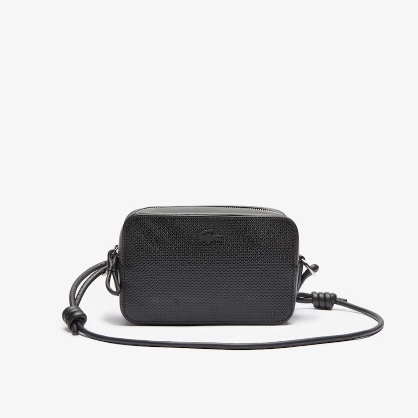 Bolsa de Hombro Lacoste Chantaco Matte Piqué Leather Hombre Negros | QG1-56795I8