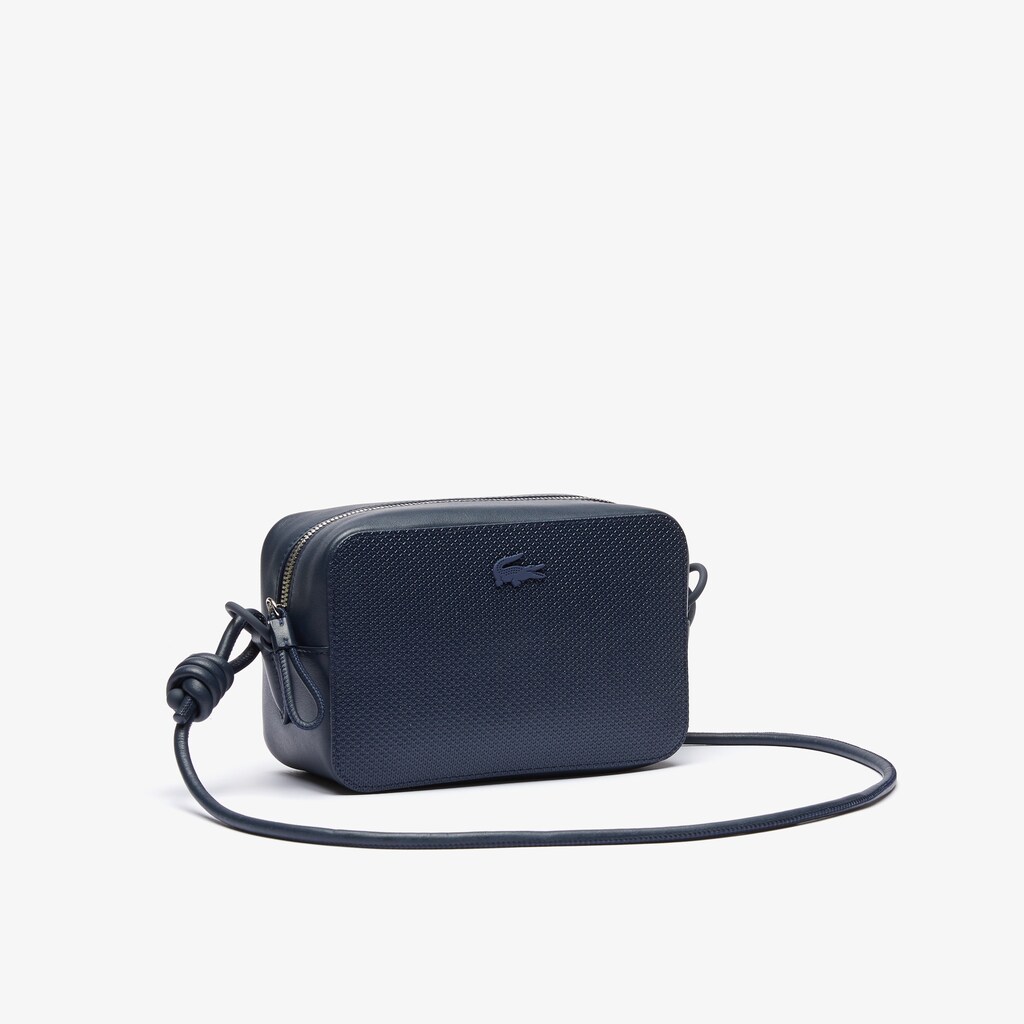 Bolsa de Hombro Lacoste Chantaco Matte Piqué Leather Hombre Azul Marino Azules | XQ4-24042F8