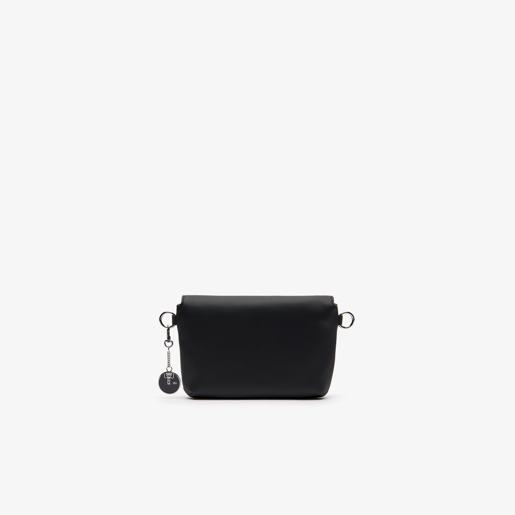 Bolsa de Hombro Lacoste Daily Classic Coated Piqué Canvas Flap Mujer Negros | LF2-06600S7