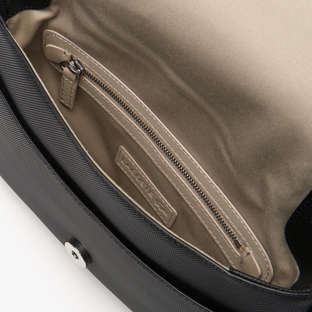 Bolsa de Hombro Lacoste Daily Classic Coated Piqué Canvas Flap Mujer Negros | LF2-06600S7
