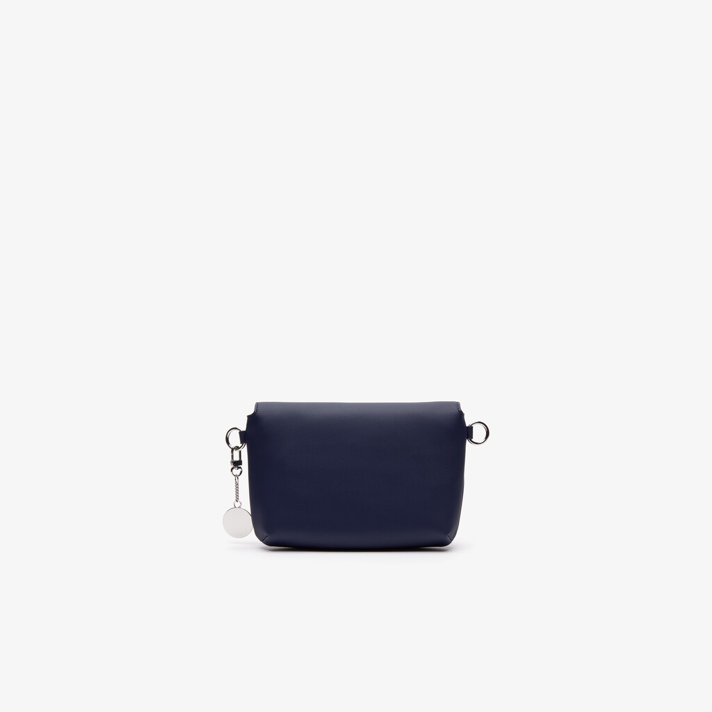Bolsa de Hombro Lacoste Daily Classic Coated Piqué Canvas Flap Mujer Azul Marino | FN8-44974R1