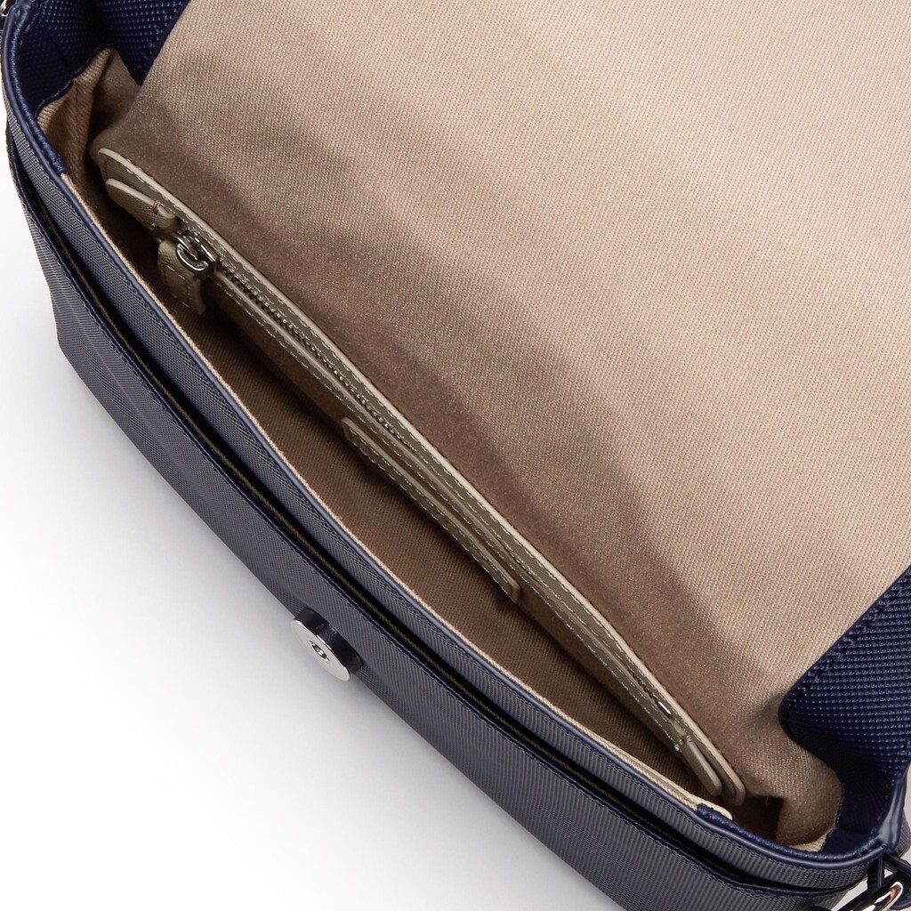 Bolsa de Hombro Lacoste Daily Classic Coated Piqué Canvas Flap Mujer Azul Marino | FN8-44974R1
