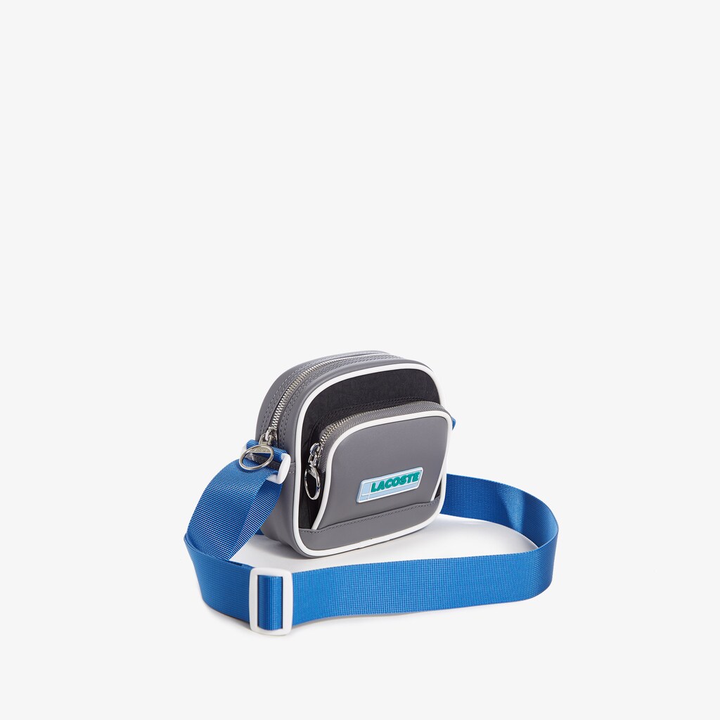 Bolsa de Hombro Lacoste LCST Badge Colorblock Zip Hombre Grises Azules | WH8-68206G8