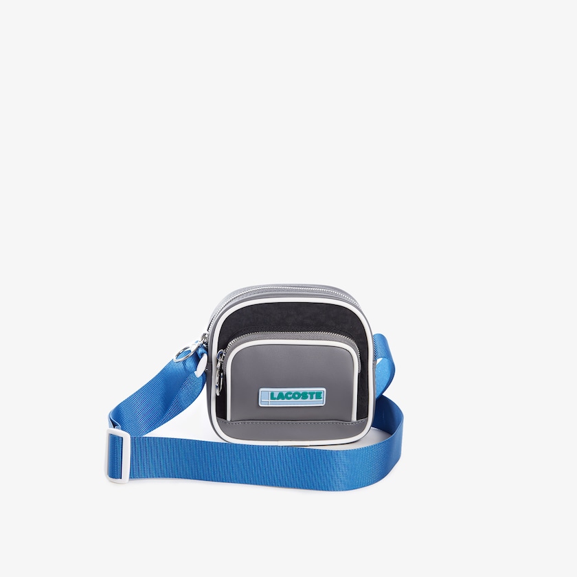 Bolsa de Hombro Lacoste LCST Badge Colorblock Zip Hombre Grises Azules | WH8-68206G8