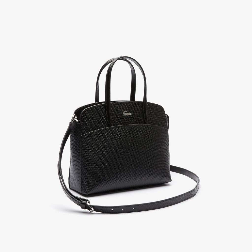 Bolsa de Mano Lacoste Chantaco Piqué Leather Mujer Negros | OV3-49034I9