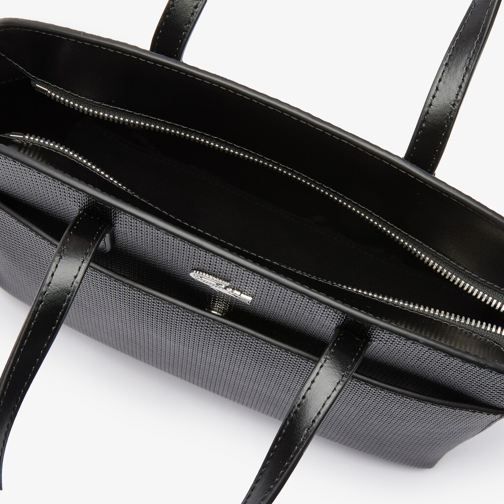 Bolsa de Mano Lacoste Chantaco Piqué Leather Mujer Negros | OV3-49034I9