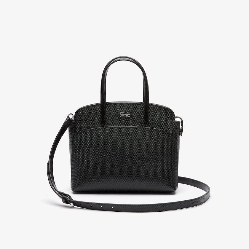 Bolsa de Mano Lacoste Chantaco Piqué Leather Mujer Negros | OV3-49034I9