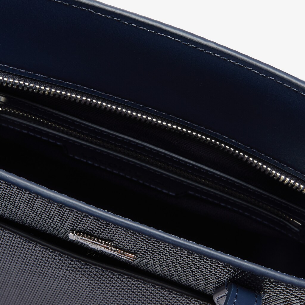 Bolsa de Mano Lacoste Chantaco Piqué Leather Mujer Azul Marino Azules | CH2-30453S6