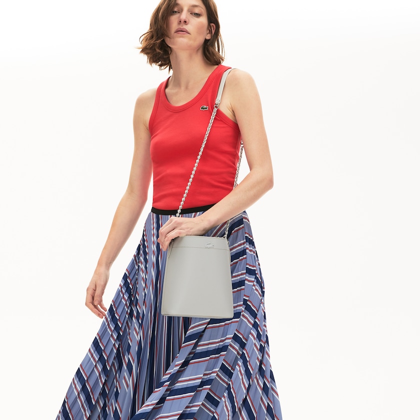 Bolsas Lacoste Chantaco Chain Strap Crossbody Bag Mujer Grises | XQ4-39823W4