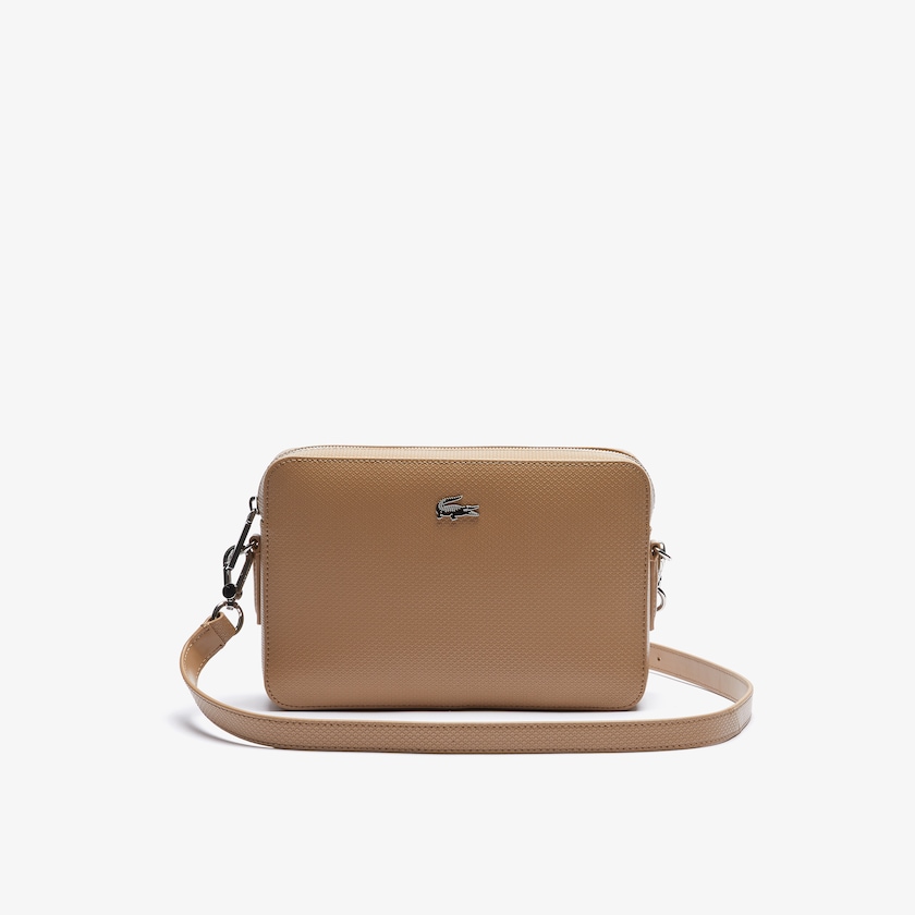 Bolsas Lacoste Chantaco Detachable-Strap Premium Piqué Leather Bag Mujer Kaki | XN0-98439I7
