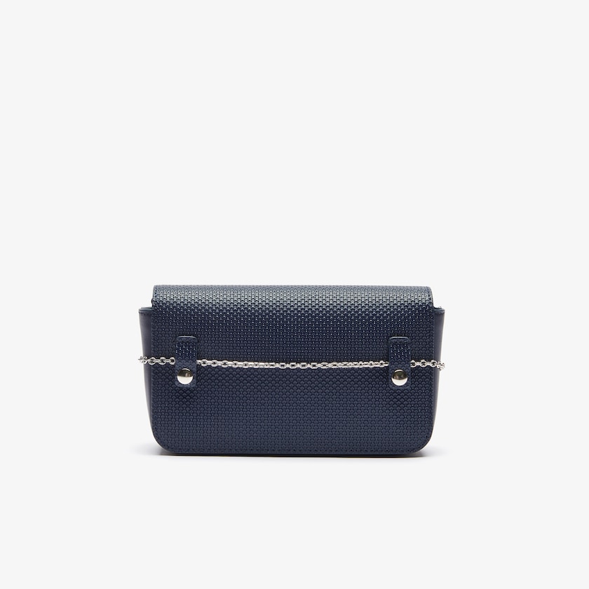 Bolsas Lacoste Chantaco Matte Piqué Leather Flap Belt Bag Mujer Azul Marino Oscuro | TC4-42074H6