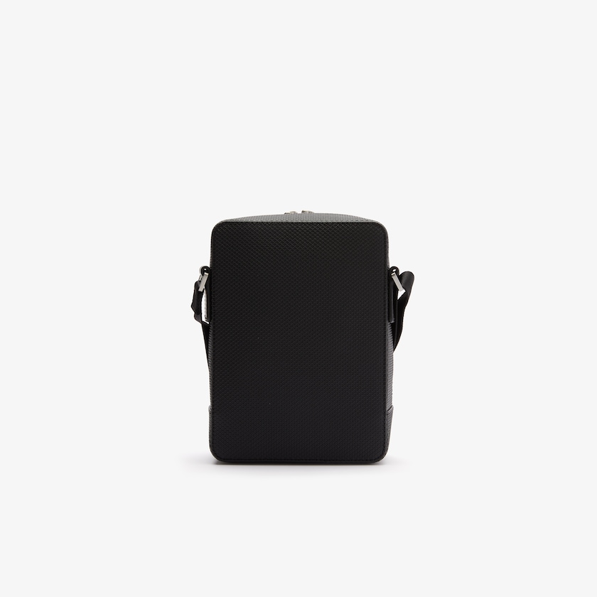 Bolsas Lacoste Hombre Negros Chantaco Matte Stitched Cuero Vertical Camera Bag BS6-63076M6